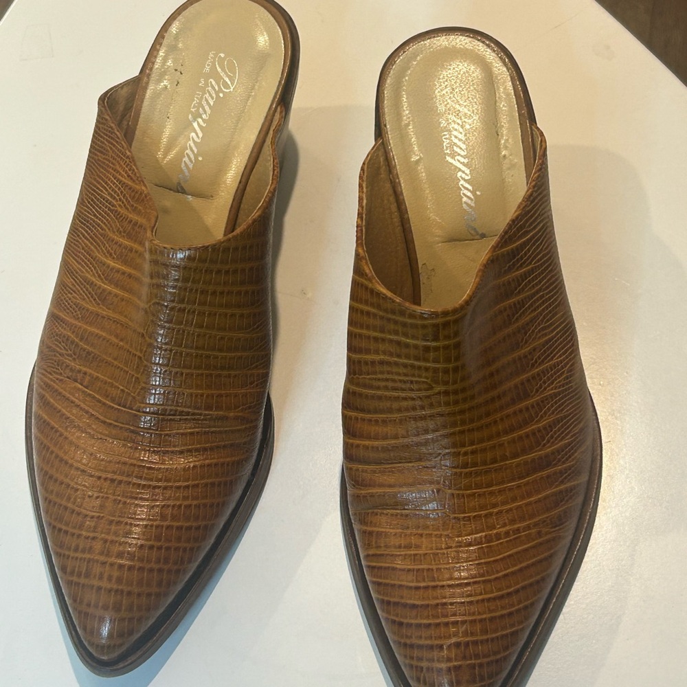 Brown Leather Slip-On Shoes